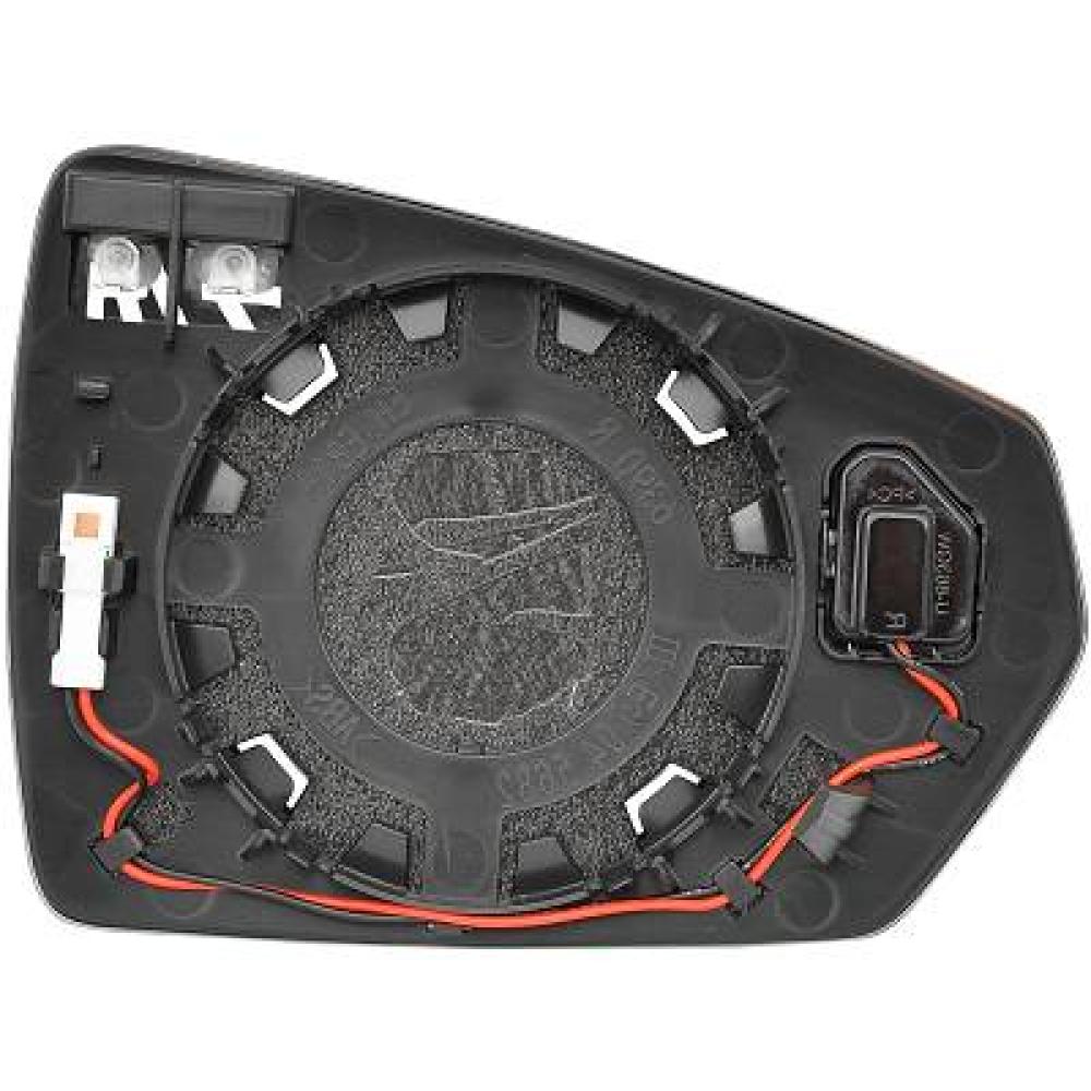 Verre de rétroviseur, rétroviseur extérieur gauche Volkswagen Polo 3/5 trg. 17-21