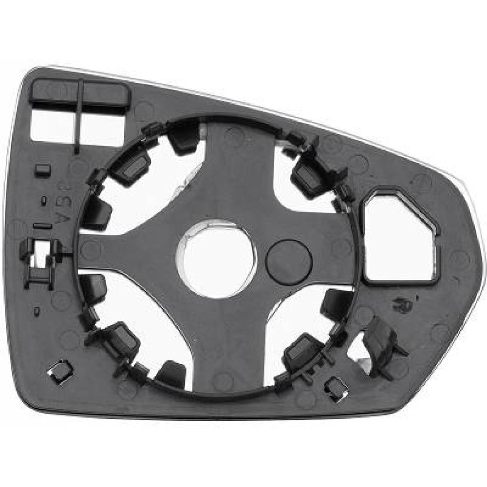 Verre de rétroviseur, rétroviseur extérieur gauche Volkswagen Polo 3/5 trg. 17-21