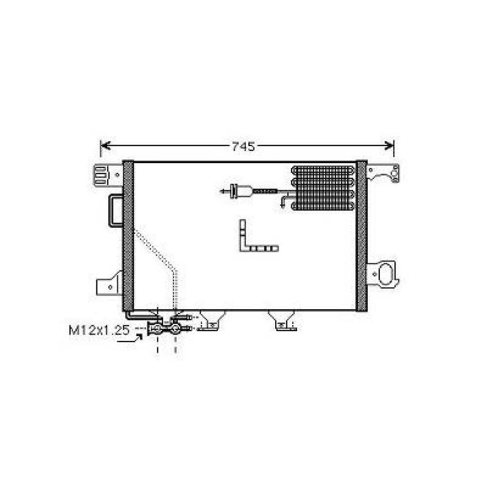 Condenseur, climatisation Mercedes C-Kl. (C180-320)W203 00-04