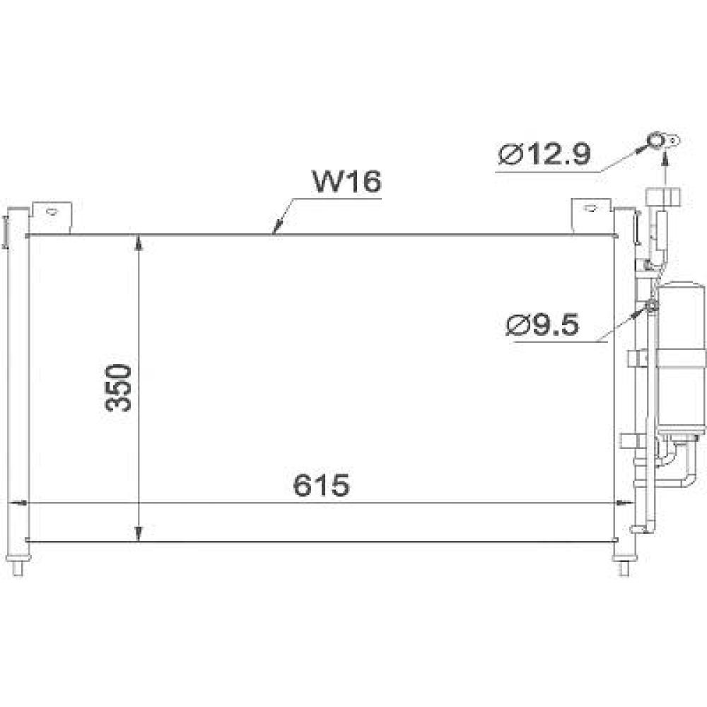 Condenseur, climatisation Mazda 2 07-15