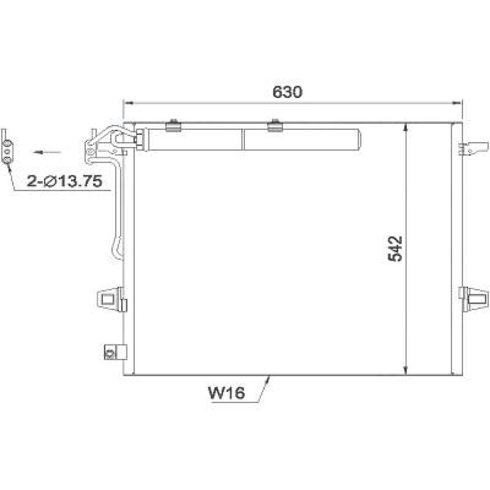 Condenseur, climatisation Mercedes M-Klasse (W164) 05-08