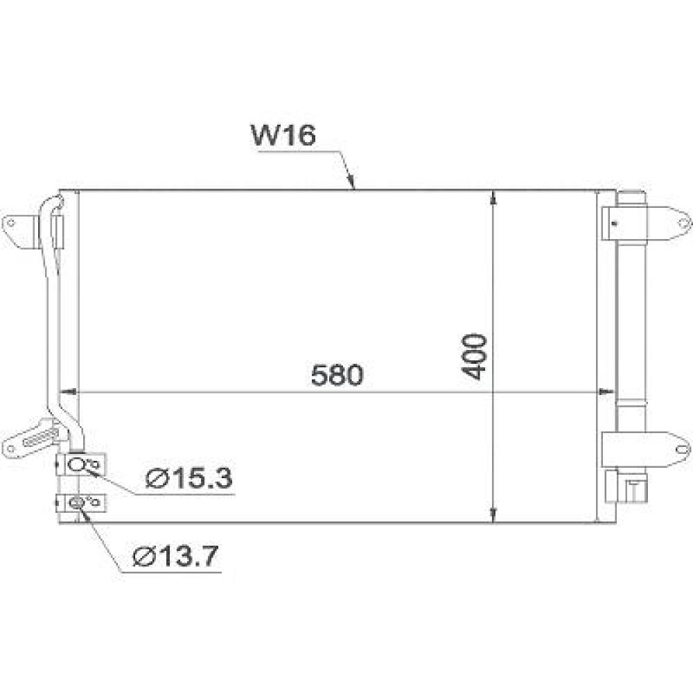 Condenseur, climatisation Volkswagen Beetle 11->>