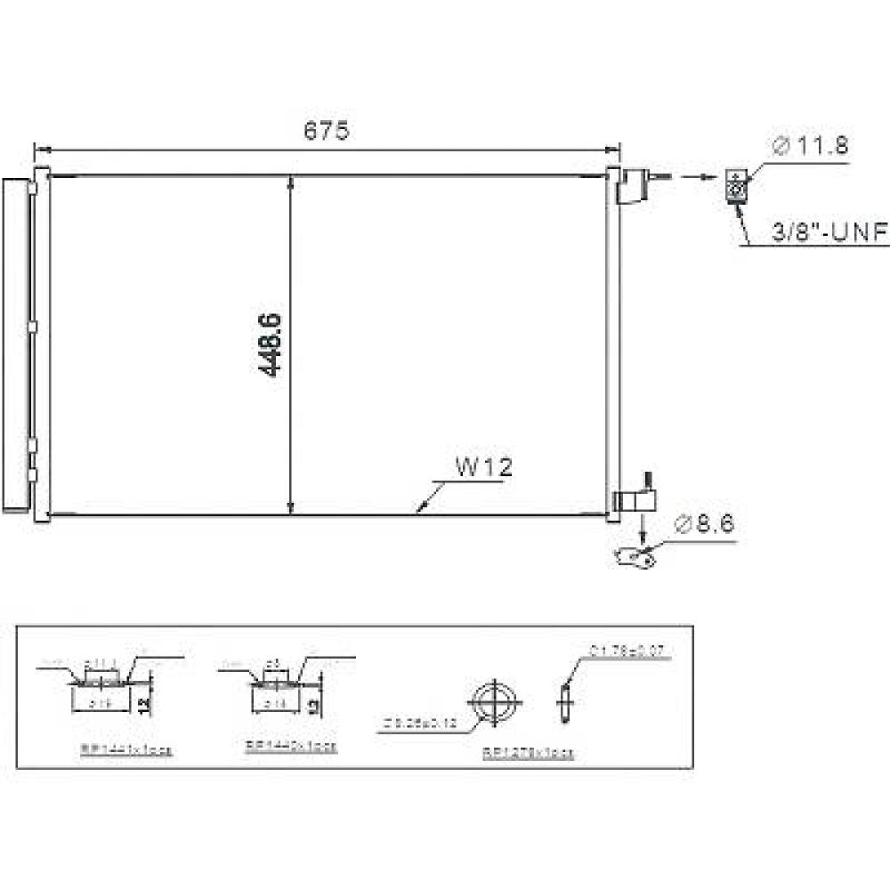 Condenseur, climatisation Mercedes C-Kl. Lim./Kombi W205 1.14-7.18