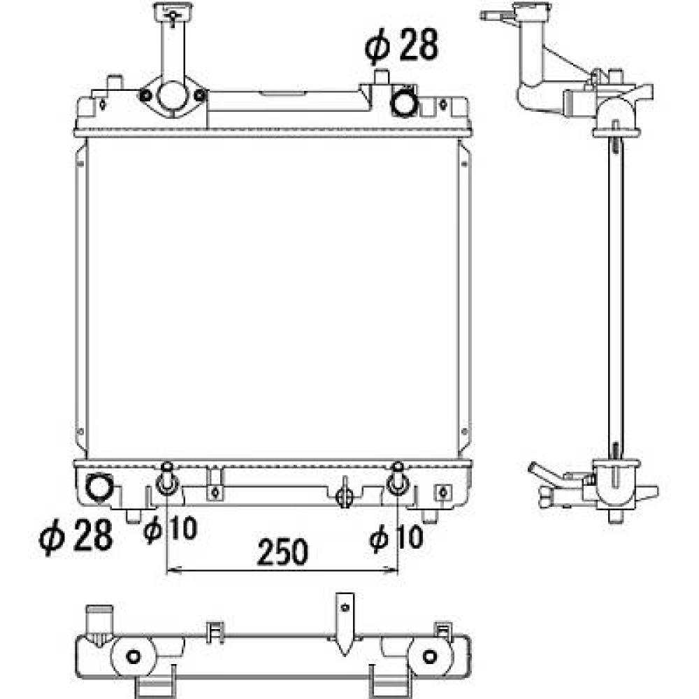 Radiateur, refroidissement du moteur Suzuki Alto 09->>