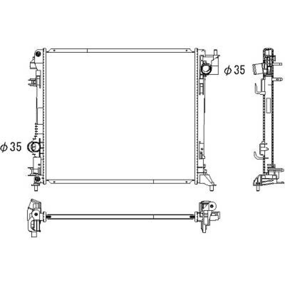 Radiateur, refroidissement du moteur Nissan Qashqai 14-17